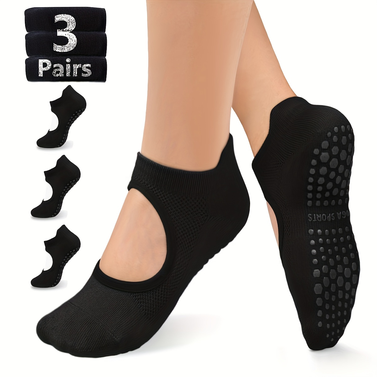 Grip Sock Yoga - Antypoślizgowe skarpety damskie do jogi, barre,