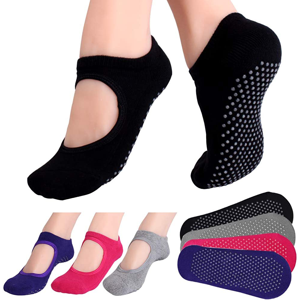 Grip Sock Yoga - Bez pleców antypoślizgowe Fitness Pilates skarpetki
