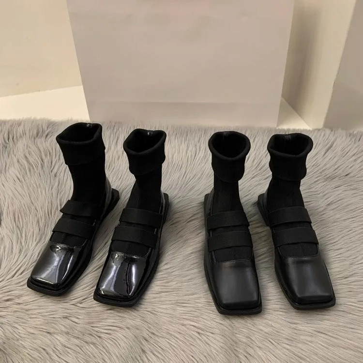 No Show Sock Women - Brytyjskie kwadratowe skarpetki z dzianiny buty