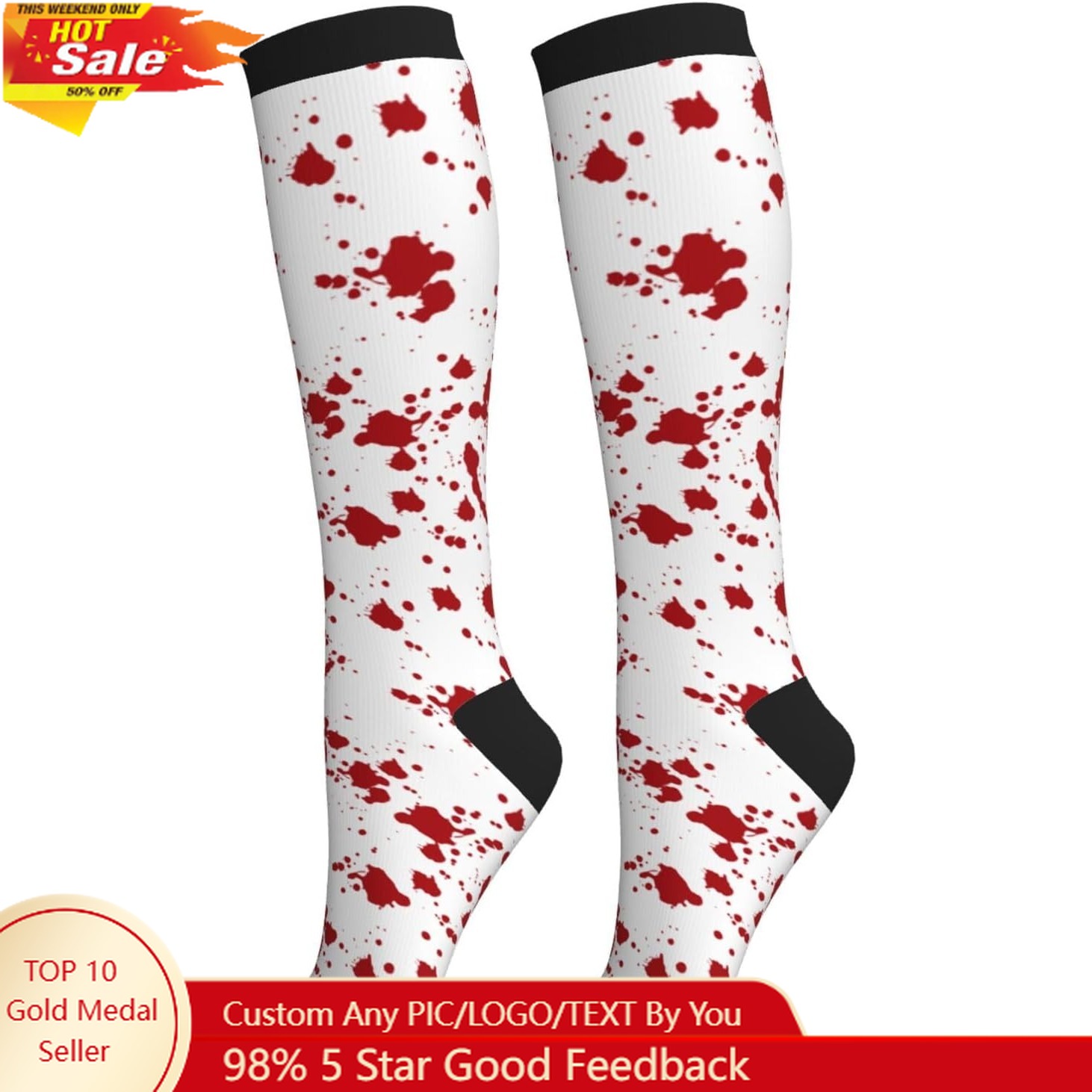 Knee High Sock Women - Skarpety uciskowe podkolanówki wspierające łydki nowość