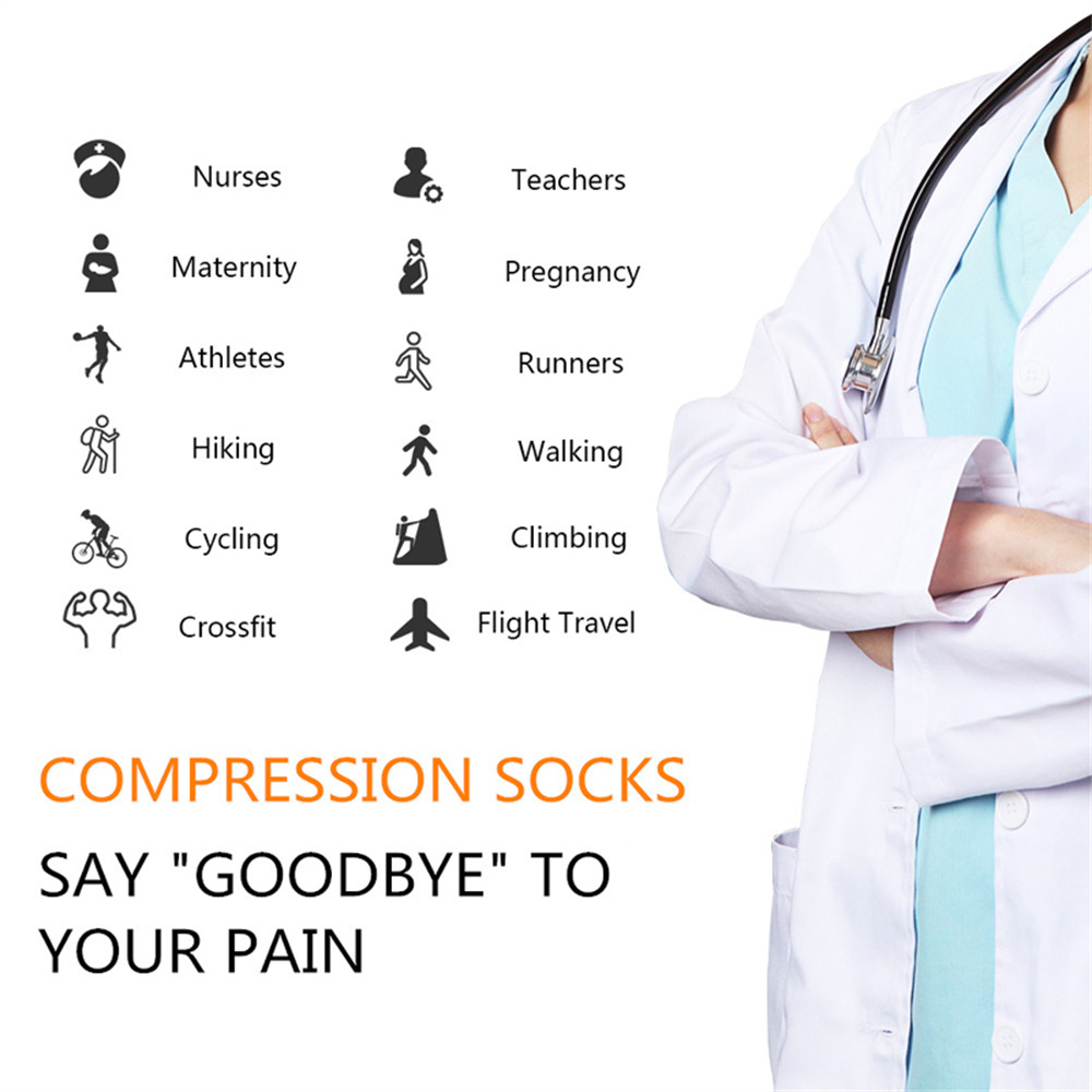 5 par/paczka skarpetki uciskow – Compression Sock Medical recenzja i cena