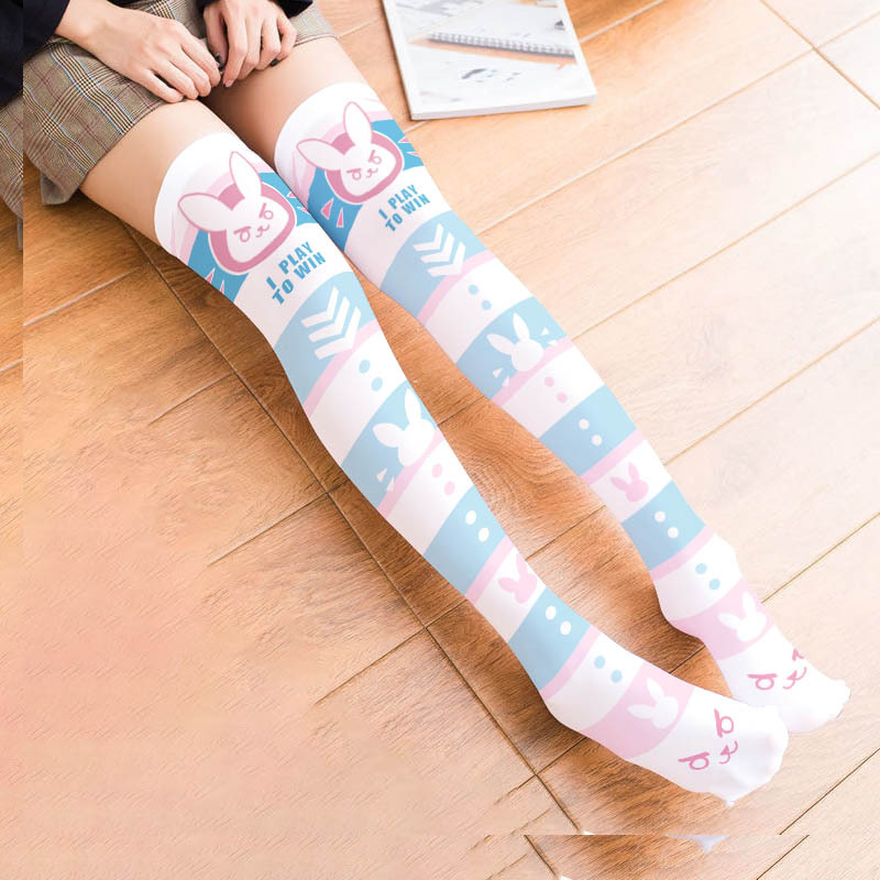 Gra OW D.Va Cartoon drukowane  – Silk Sock Bamboo recenzja i cena