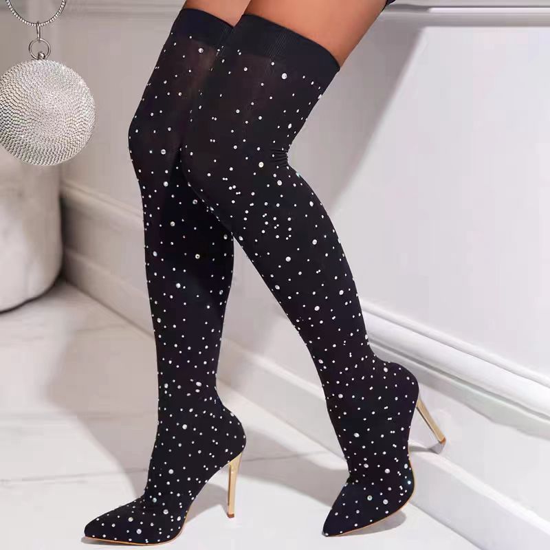 Botki damskie na wysokim obcas – Knee High Sock Women recenzja i cena